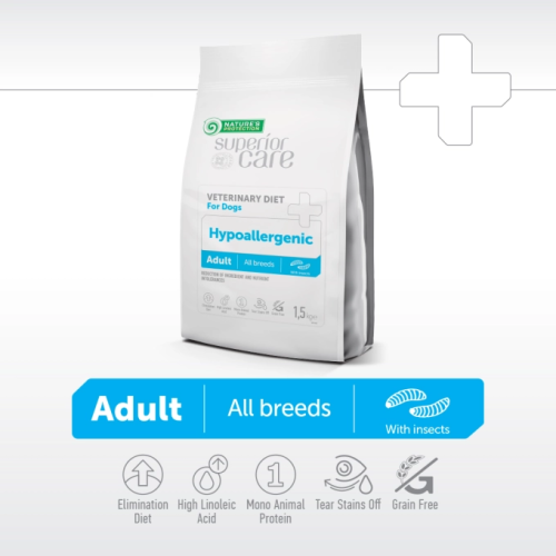 Nature's Protection Dog 保然狗糧 HY 獸醫護理系列 低敏配方 昆蟲蛋白 全犬種 Superior Care - Hypoallergenic 10kg (訂貨需時2-3天)